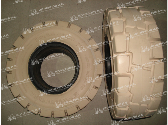 Шина массивная 21х8-9 /NonMarking / бортTUSKER